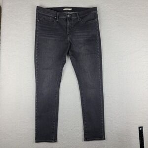 Levi's 311 Jeans Womens 34x30 Dark Gray Wash Shaping Skinny Waterless Denim‎ *